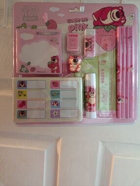 Pink Strawberry Stationery Set - Lotso / Toy Story
